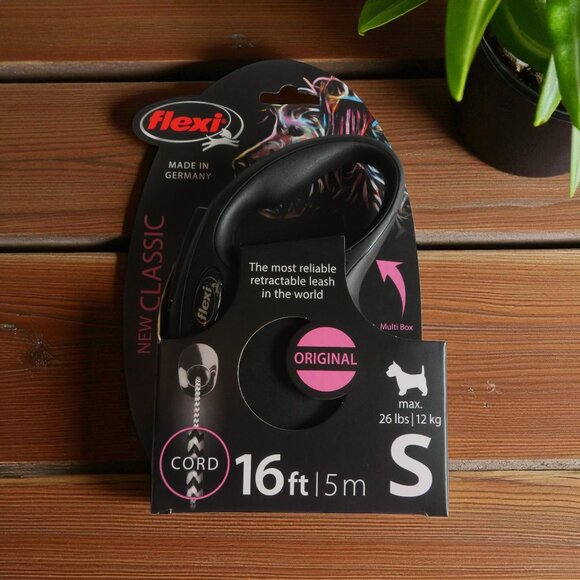 Flexi Other - Flexi New Classic Nylon Cord Retractable Dog Leash, Black, Small: 16-ft - NWT